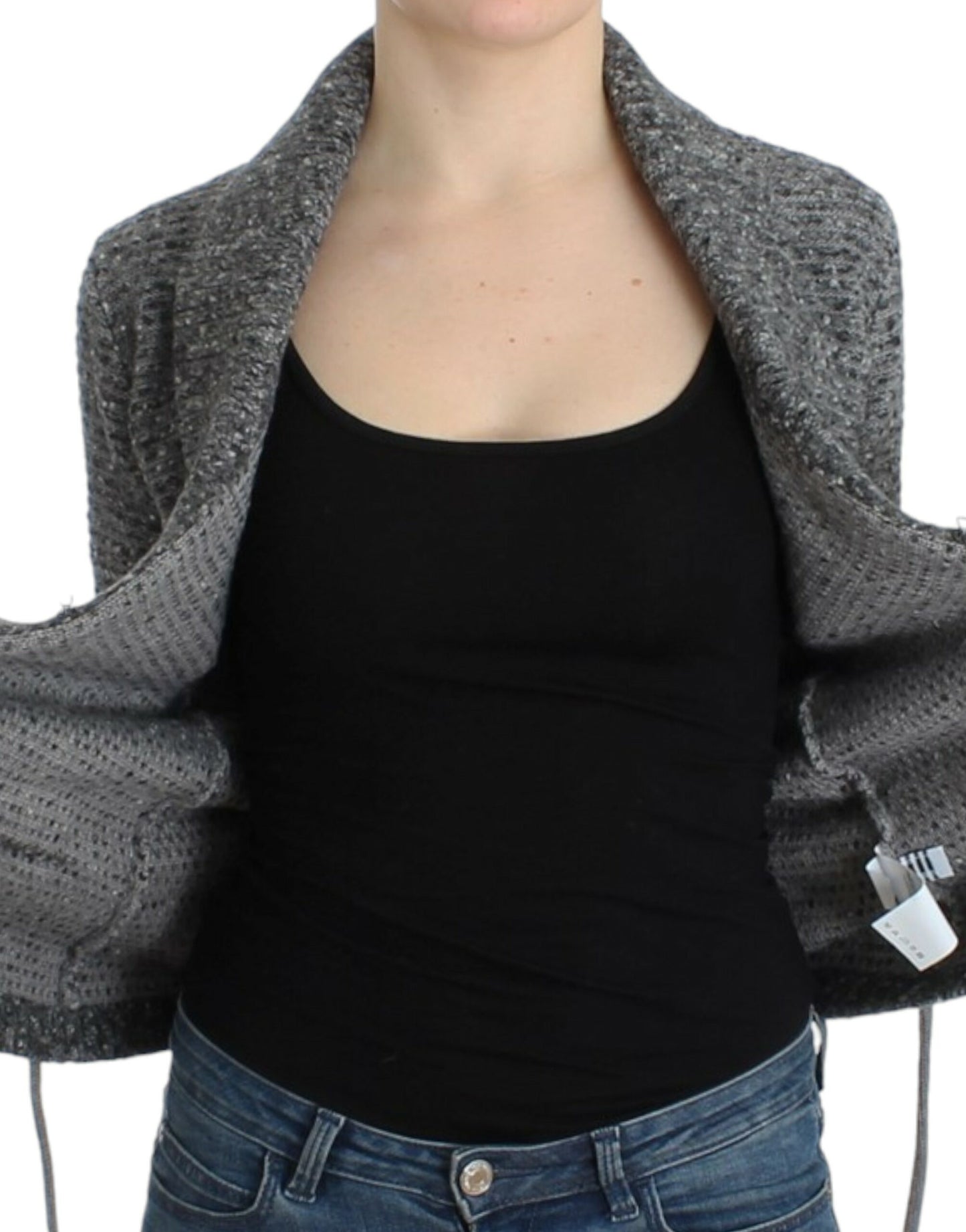 Cavalli Graue Strickjacke aus Wolle