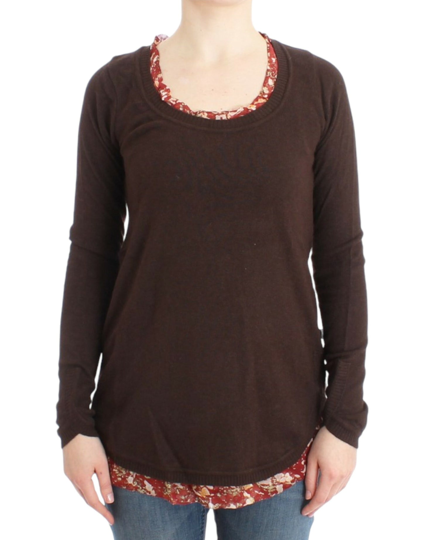 Cavalli Brauner Rundhalspullover