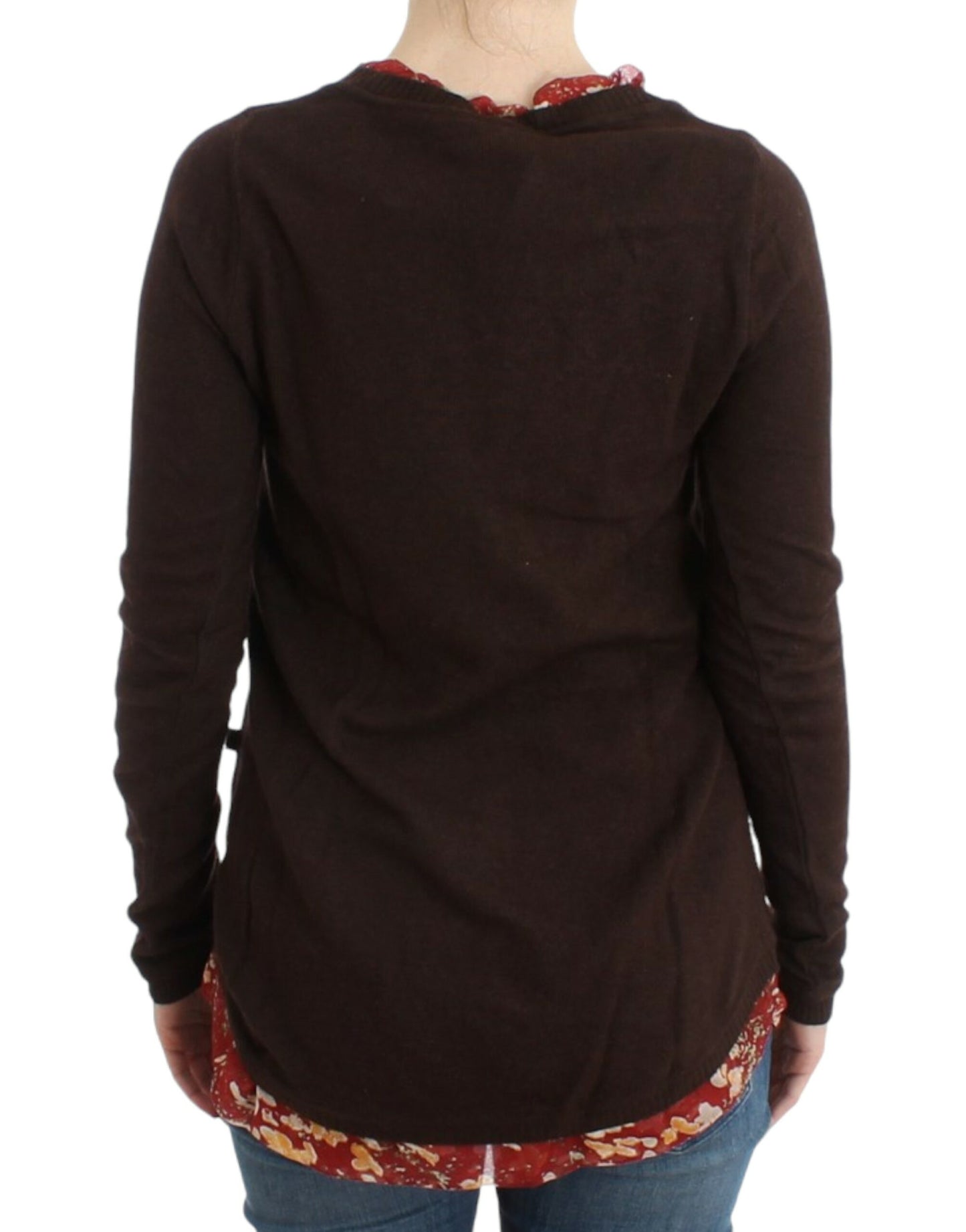 Cavalli Brauner Rundhalspullover
