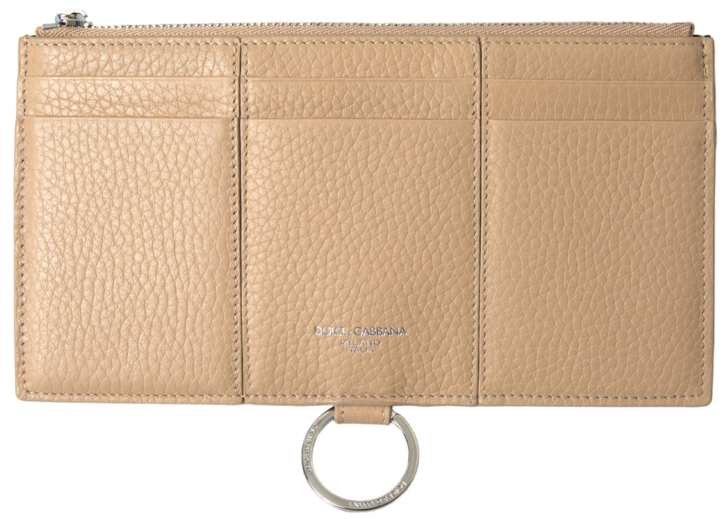 Dolce & Gabbana Beige Leder Schulter Kartenhalter Schultergurt Brieftasche