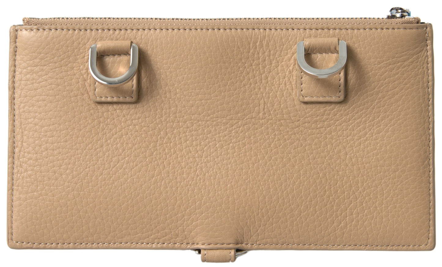 Dolce & Gabbana Beige Leder Schulter Kartenhalter Schultergurt Brieftasche