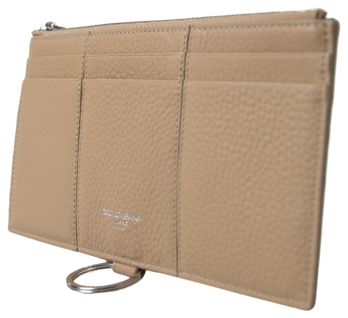 Dolce & Gabbana Beige Leder Schulter Kartenhalter Schultergurt Brieftasche