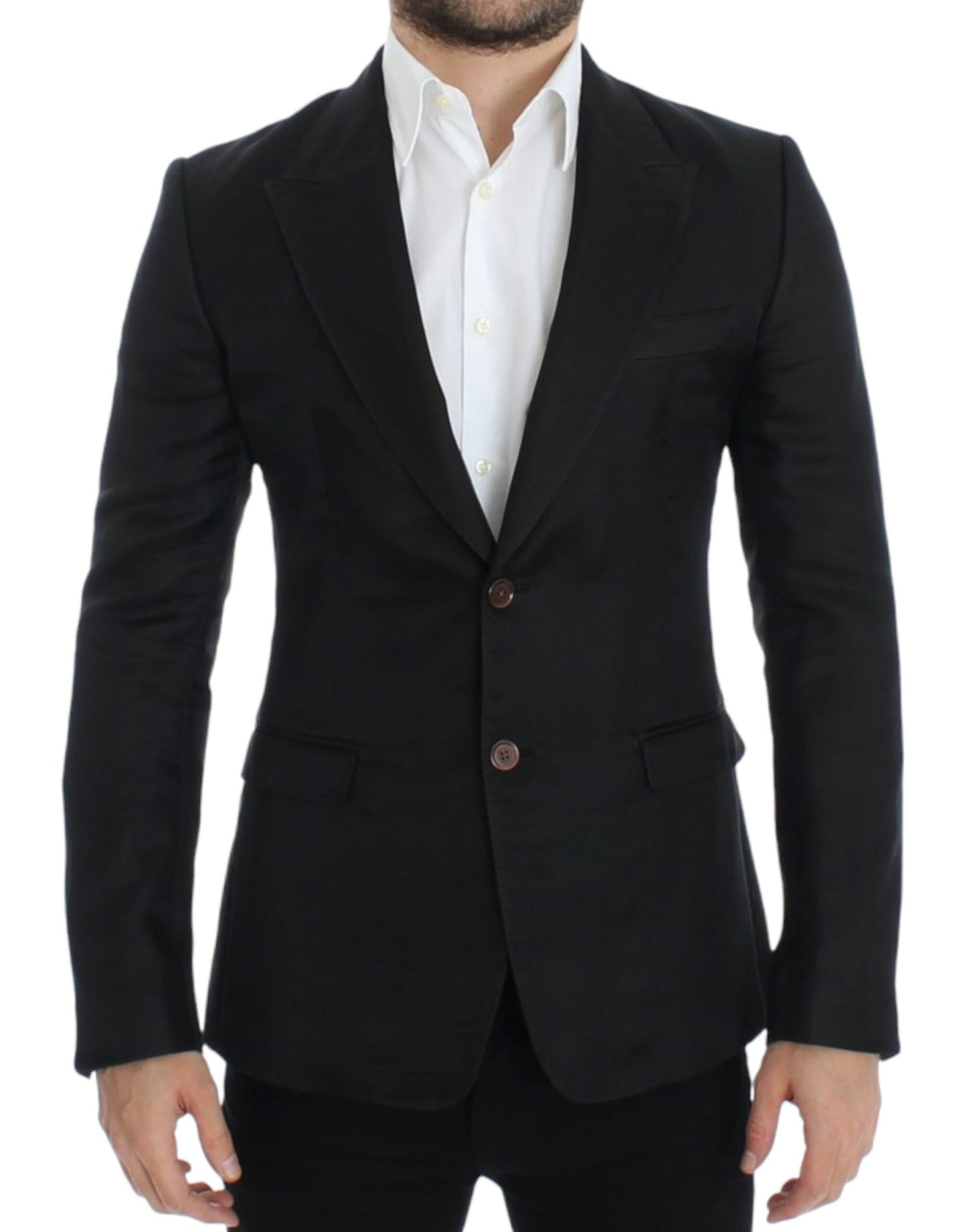 Dolce & Gabbana – Schwarzer Slim-Fit-Blazer aus Seide