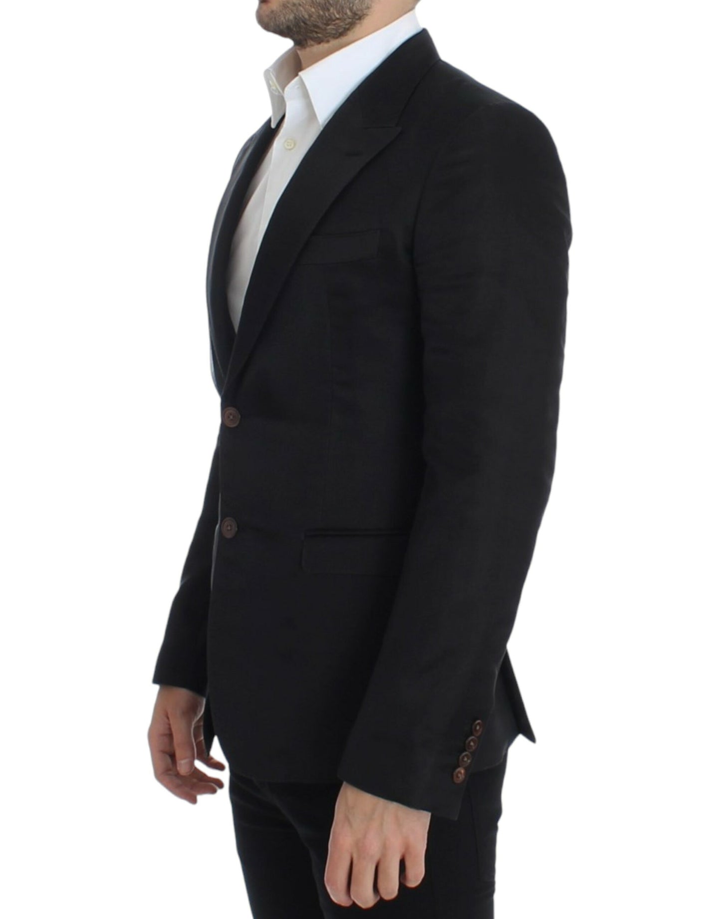 Dolce & Gabbana – Schwarzer Slim-Fit-Blazer aus Seide