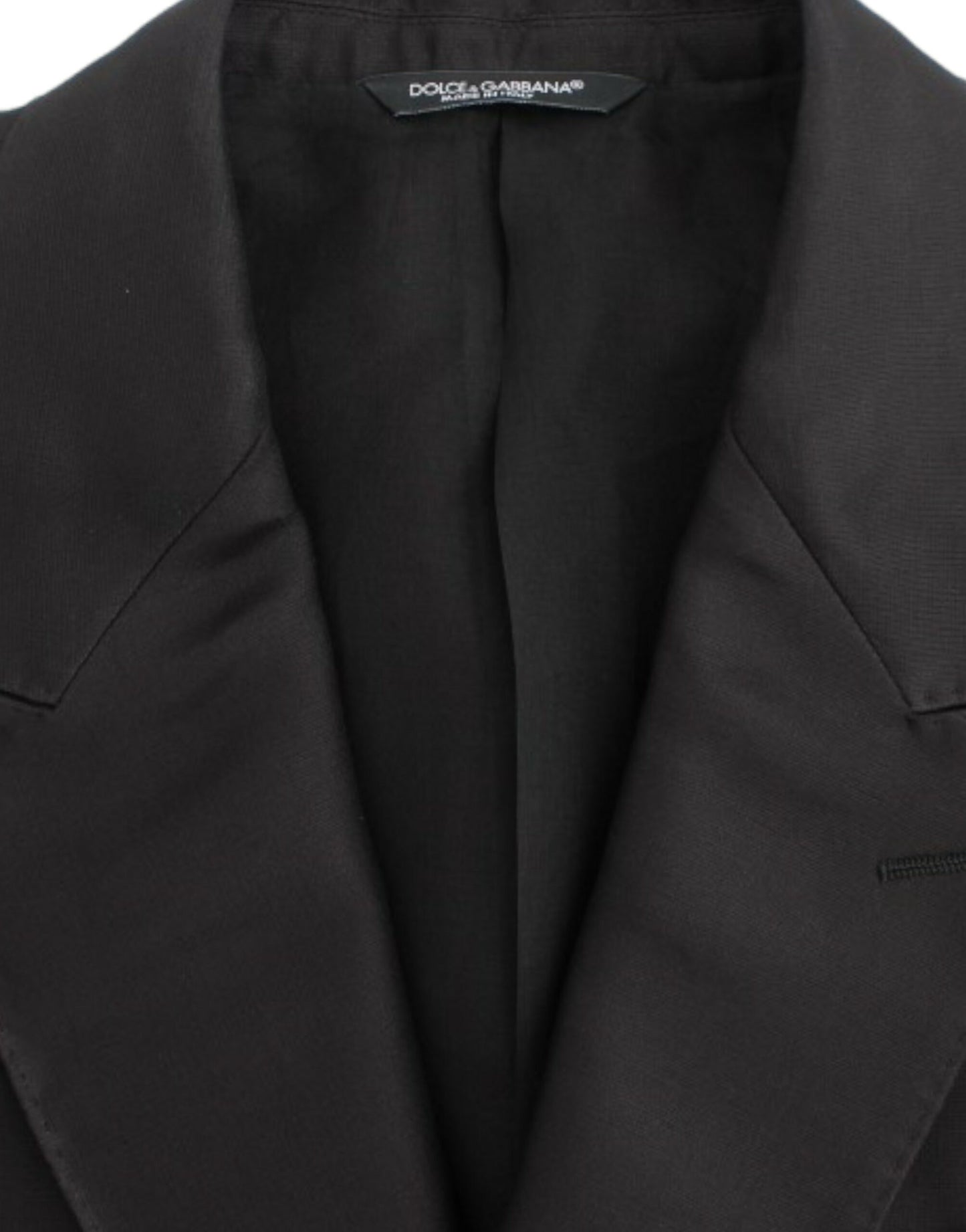 Dolce & Gabbana – Schwarzer Slim-Fit-Blazer aus Seide