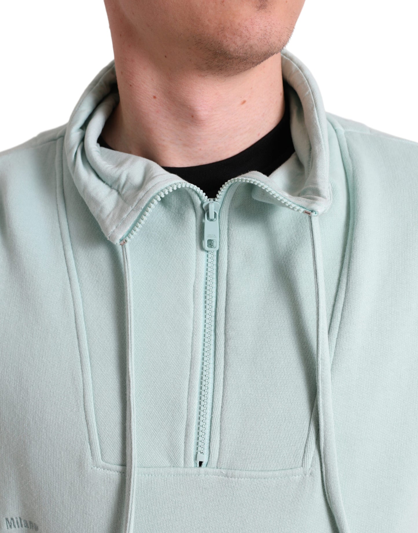 Dolce & Gabbana Mintgrüner Pullover mit Baumwolltaschen