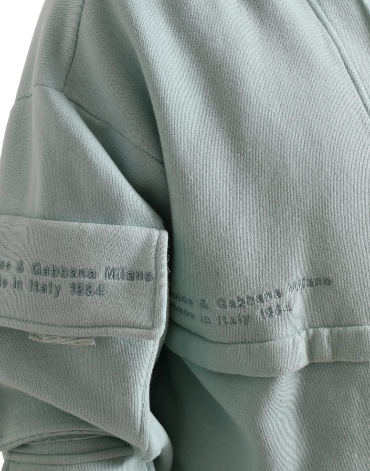 Dolce & Gabbana Mintgrüner Pullover mit Baumwolltaschen