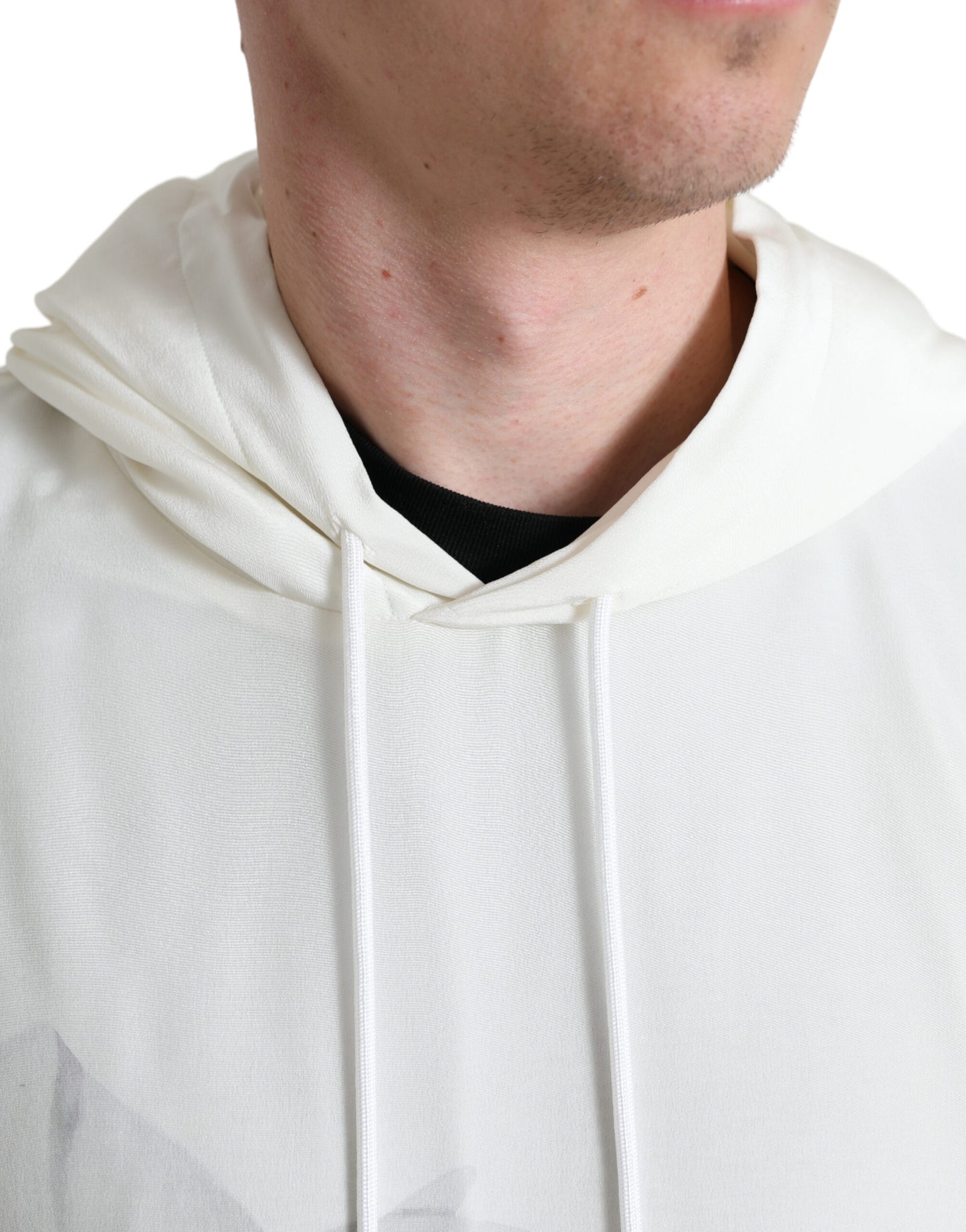 Dolce & Gabbana – Weißer Kapuzenpullover mit Blumenmuster