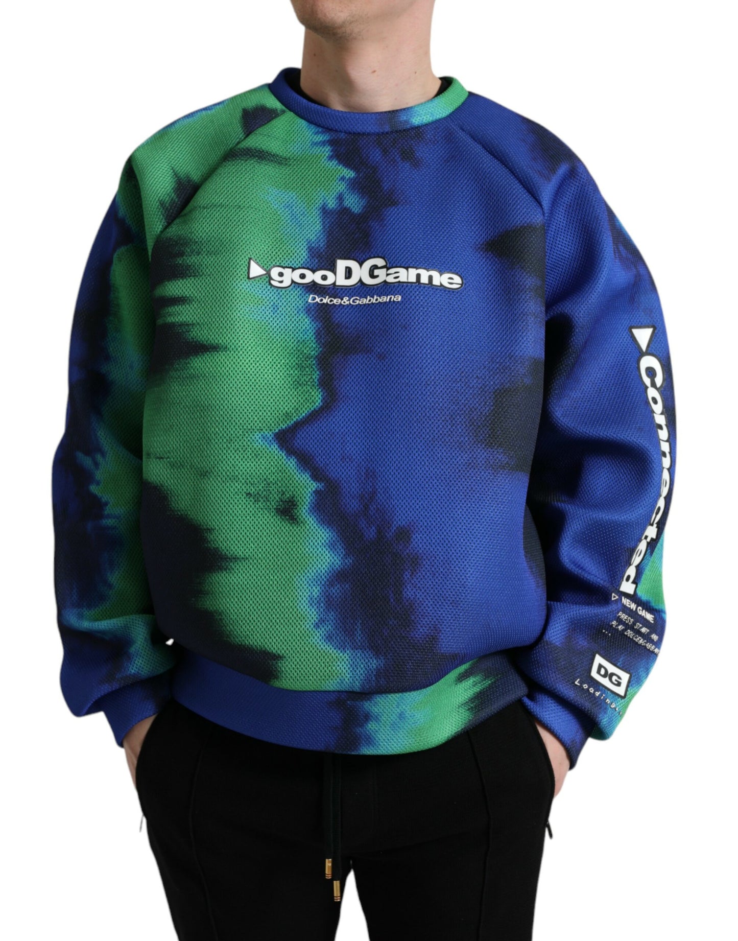 Dolce & Gabbana Pullover mit Rundhalsausschnitt und mehrfarbigem Logo