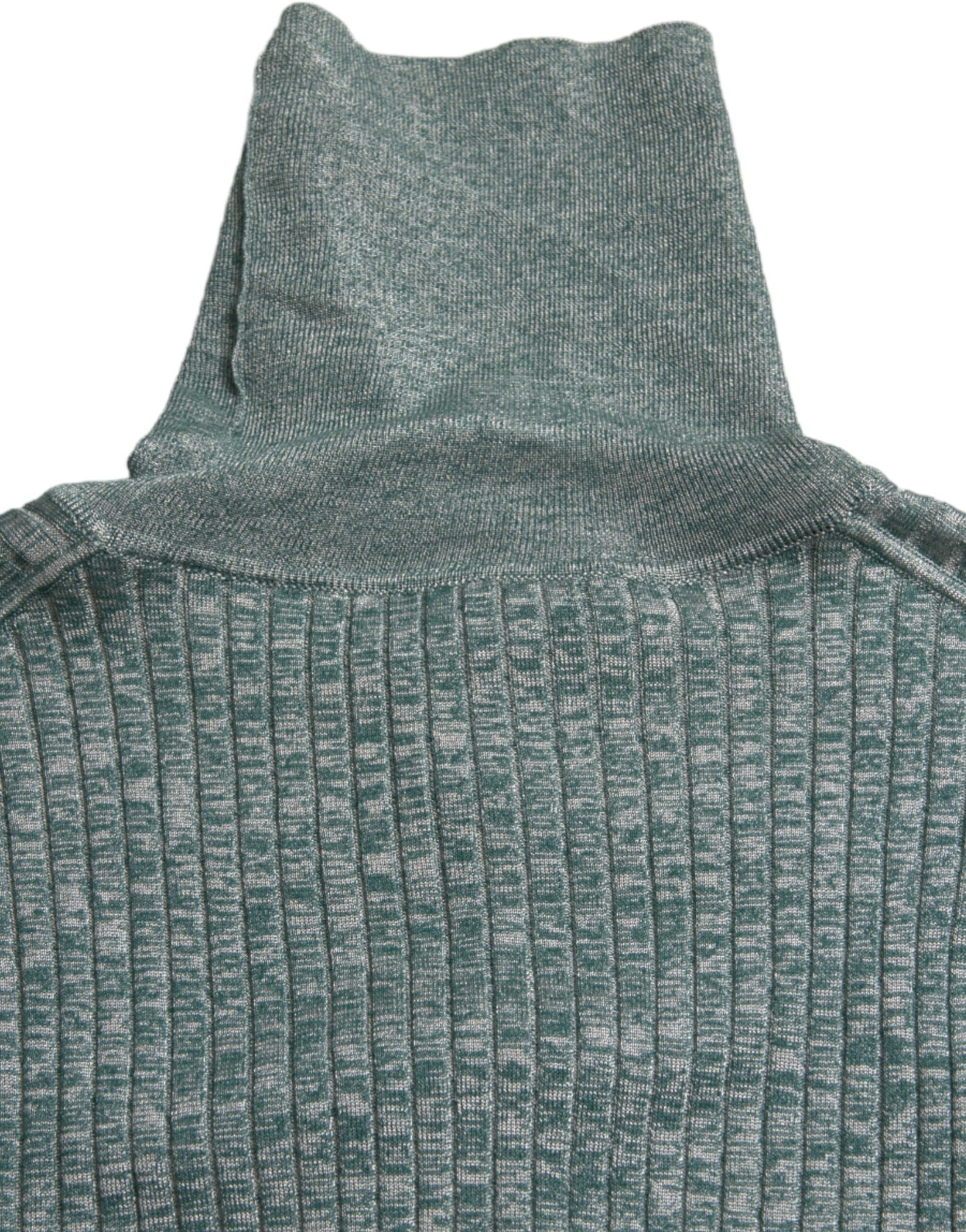 Dolce & Gabbana, grüner Rollkragenpullover aus Polyester