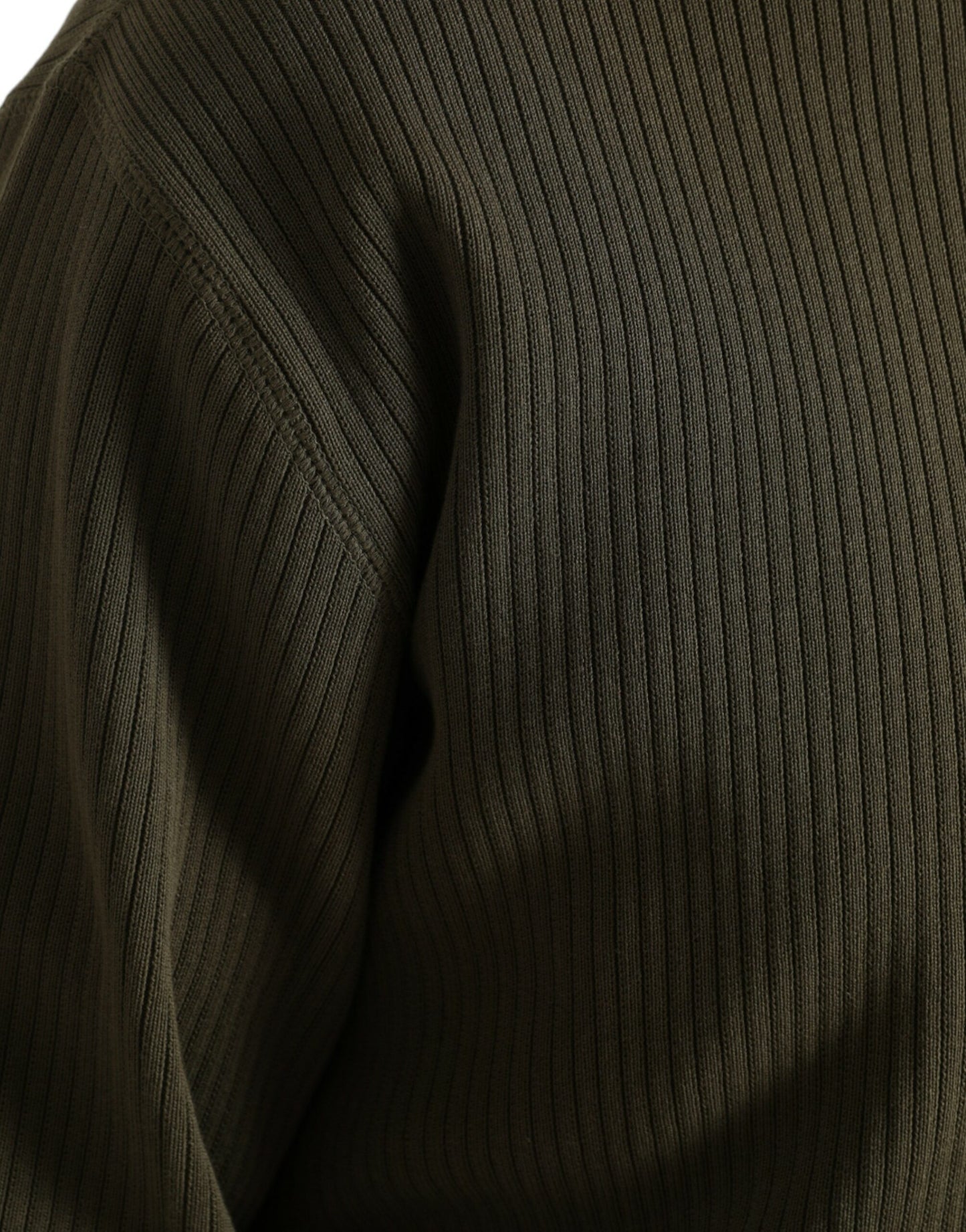 Dolce & Gabbana Grüner Baumwollpullover mit Rundhalsausschnitt für Herren