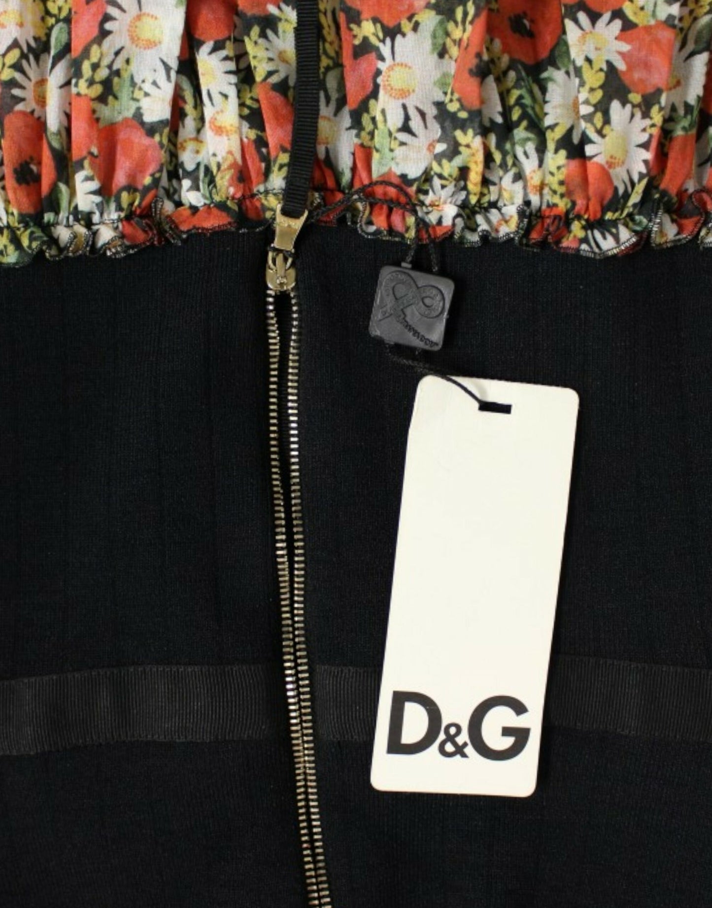 Dolce & Gabbana – Mehrfarbiges Neckholder-Kleid mit Blumenmuster