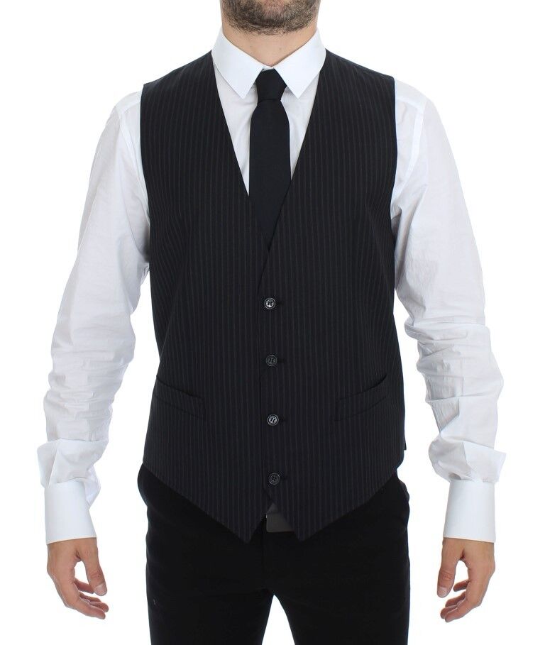 Dolce & Gabbana – Graue Stretch-Weste für formelle Anlässe