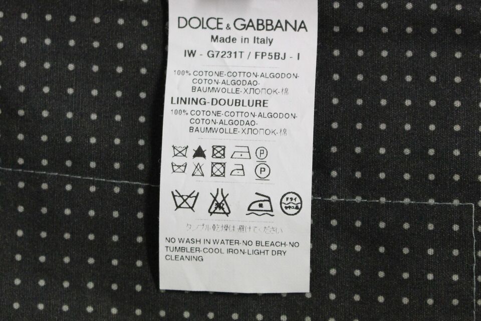 Dolce & Gabbana Grau gepunktetes Kleid Weste Gilet Weste