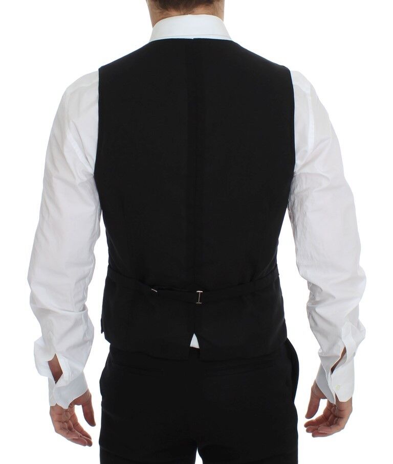 Dolce & Gabbana – Schwarze Weste aus Wolle für formelle Anlässe