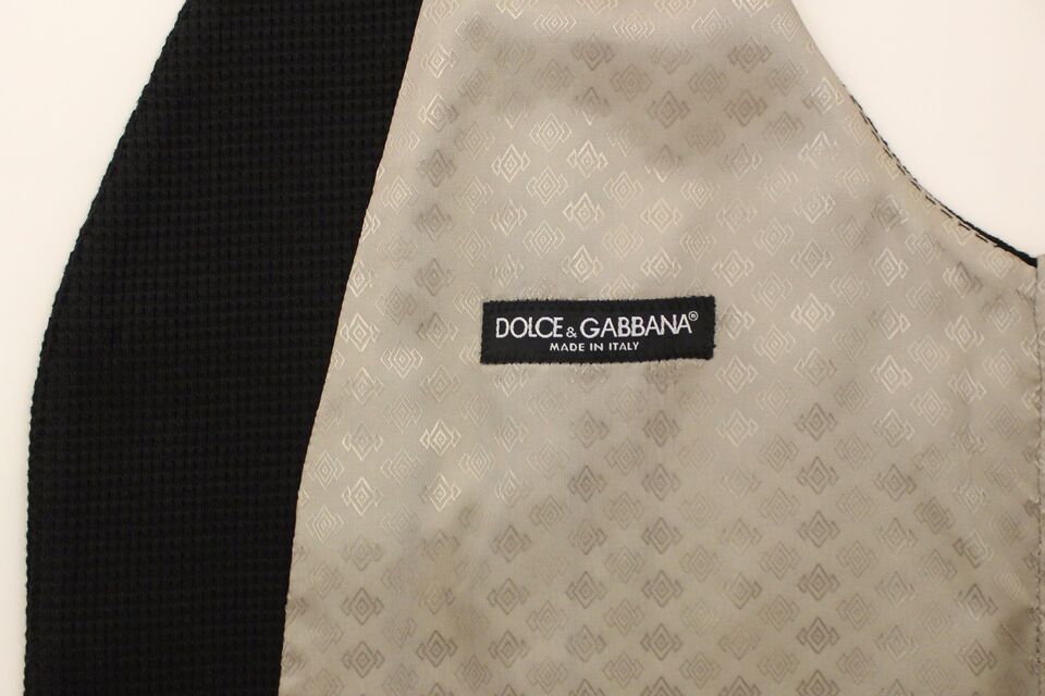 Dolce & Gabbana – Schwarze Anzugweste aus Baumwolle mit Blazer