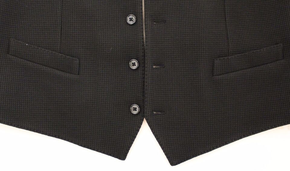 Dolce & Gabbana – Schwarze Anzugweste aus Baumwolle mit Blazer