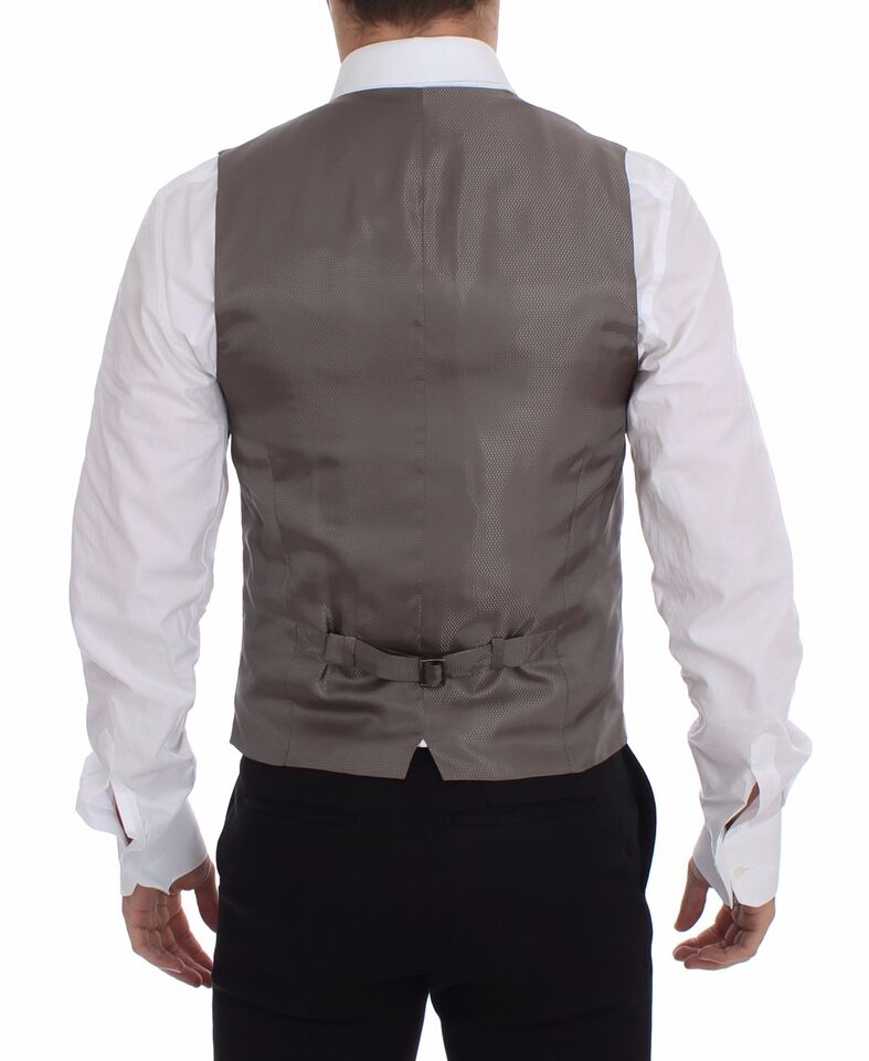Dolce & Gabbana Beige Baumwollkleid Weste Blazer Jacke