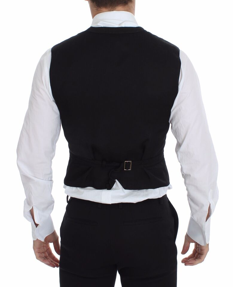 Dolce & Gabbana – Schwarzer Blazer aus Leinen und Baumwolle