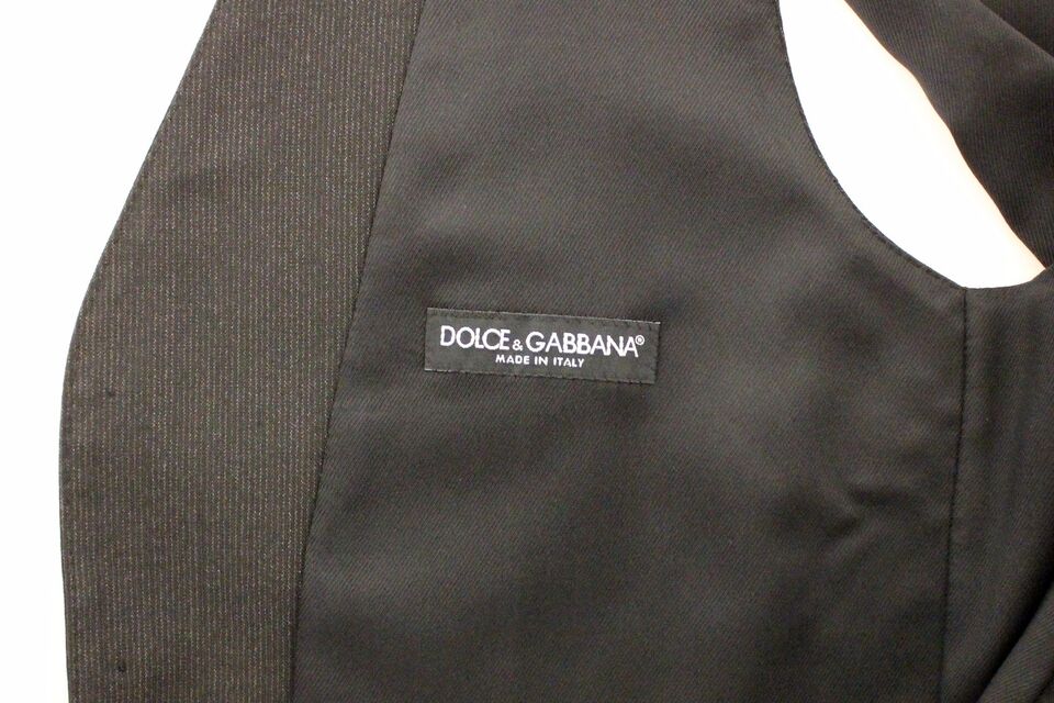 Dolce & Gabbana Grauer Wollstretch-Kleiderwesten-Jackenblazer