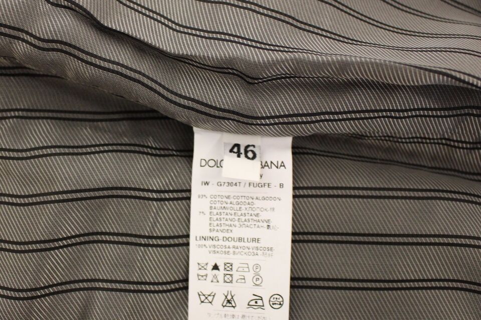 Dolce & Gabbana Grauer Blazer aus Baumwollstretch