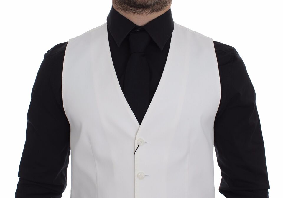 Dolce & Gabbana – Blazer aus weißer Baumwoll-Seidenmischung