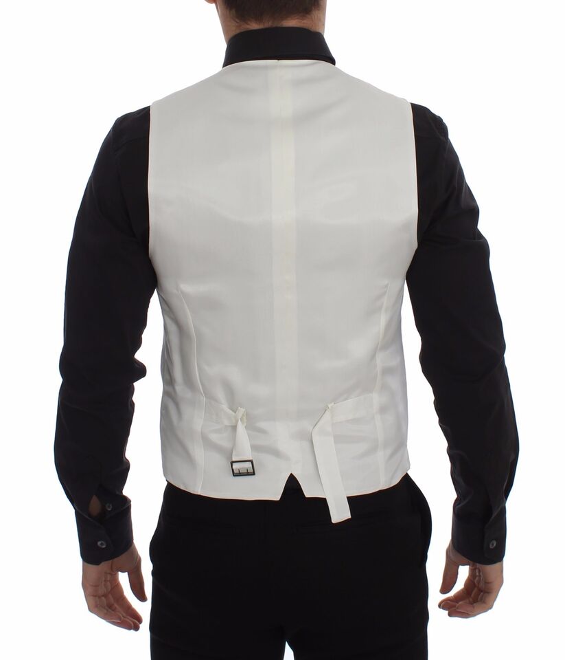 Dolce & Gabbana – Blazer aus weißer Baumwoll-Seidenmischung
