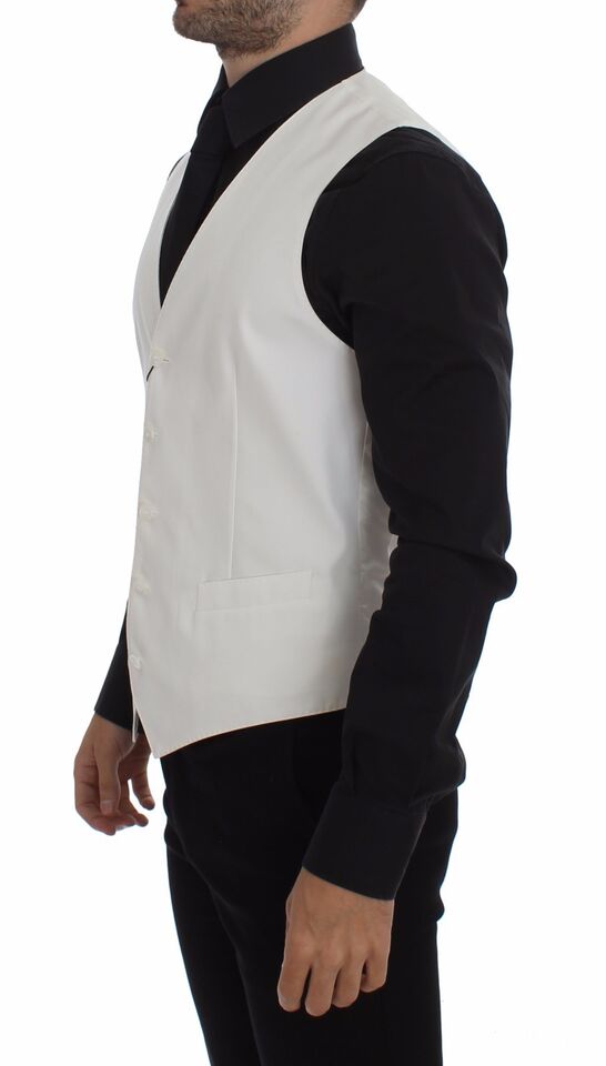 Dolce & Gabbana – Blazer aus weißer Baumwoll-Seidenmischung