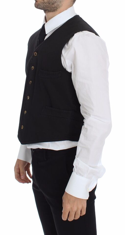 Dolce & Gabbana – Schwarzer Blazer aus Baumwollviskose