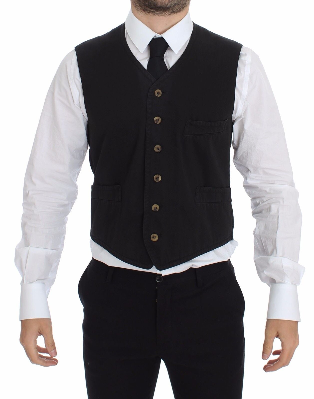 Dolce & Gabbana – Schwarzer Blazer aus Baumwollviskose