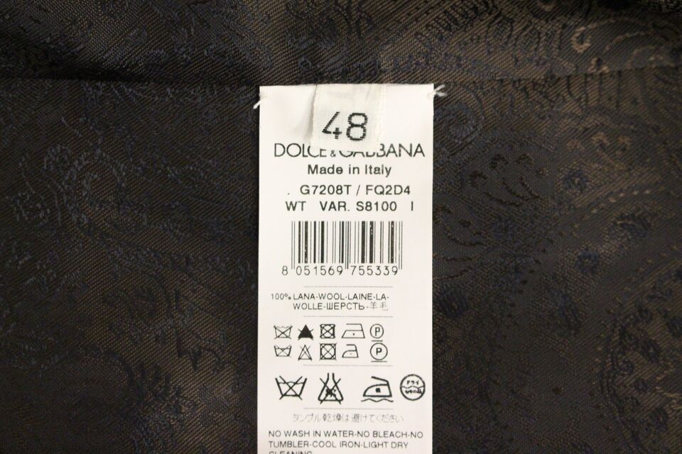 Dolce & Gabbana – Braun karierte einreihige Strickjacke aus Wolle