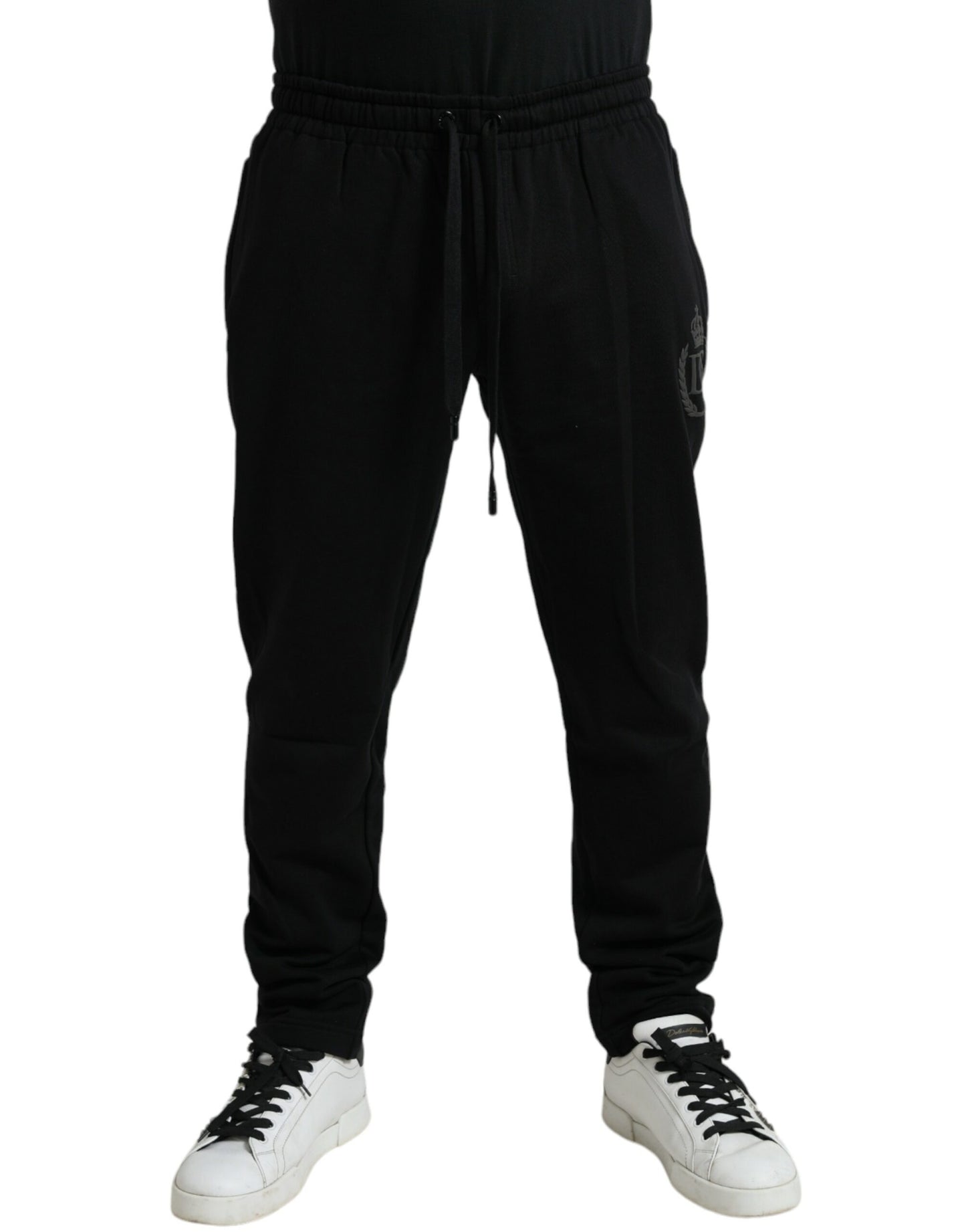 Dolce & Gabbana – Schwarze Jogginghose aus Baumwolle mit Logo für Herren