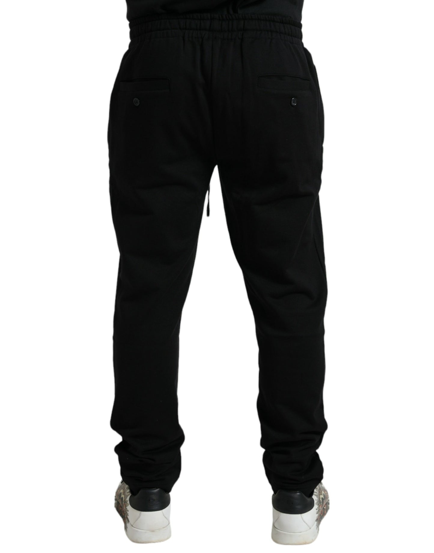 Dolce & Gabbana – Schwarze Jogginghose aus Baumwolle mit Logo für Herren