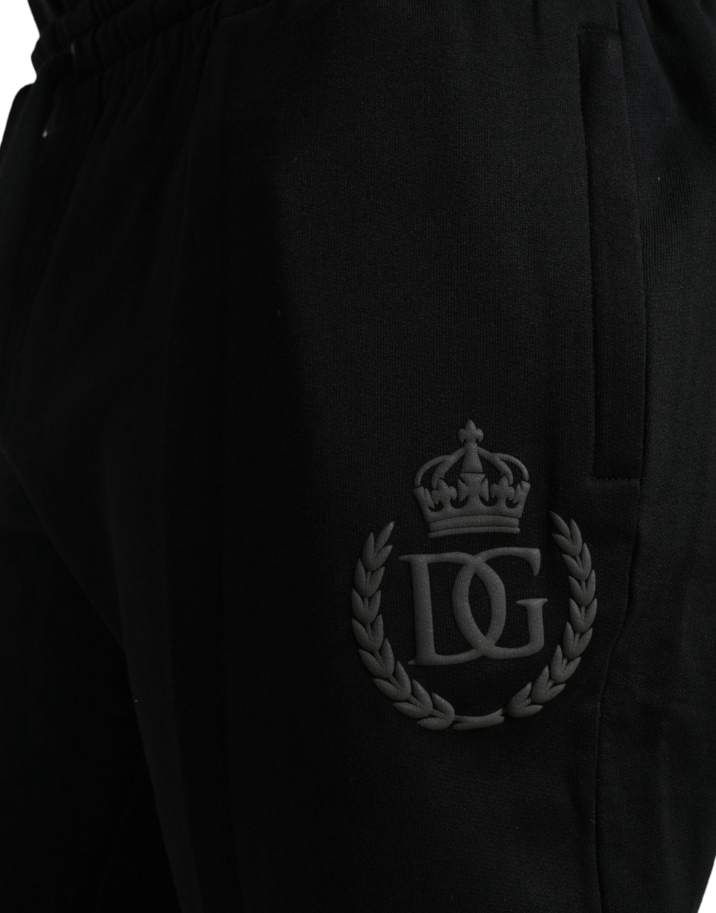 Dolce & Gabbana – Schwarze Jogginghose aus Baumwolle mit Logo für Herren