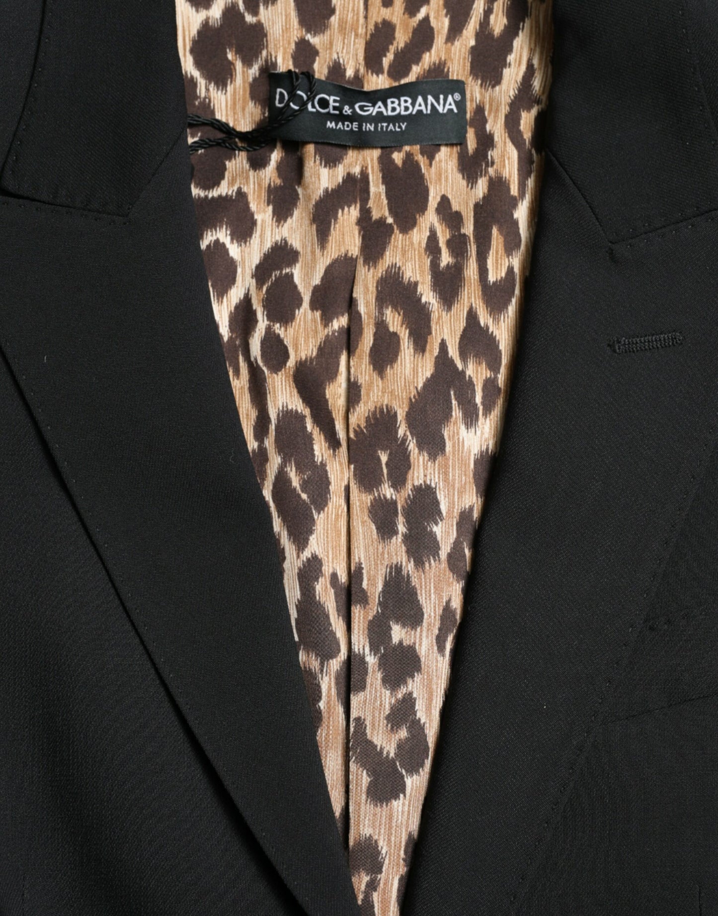 Dolce & Gabbana – Einreihiger Blazer aus schwarzer Wolle