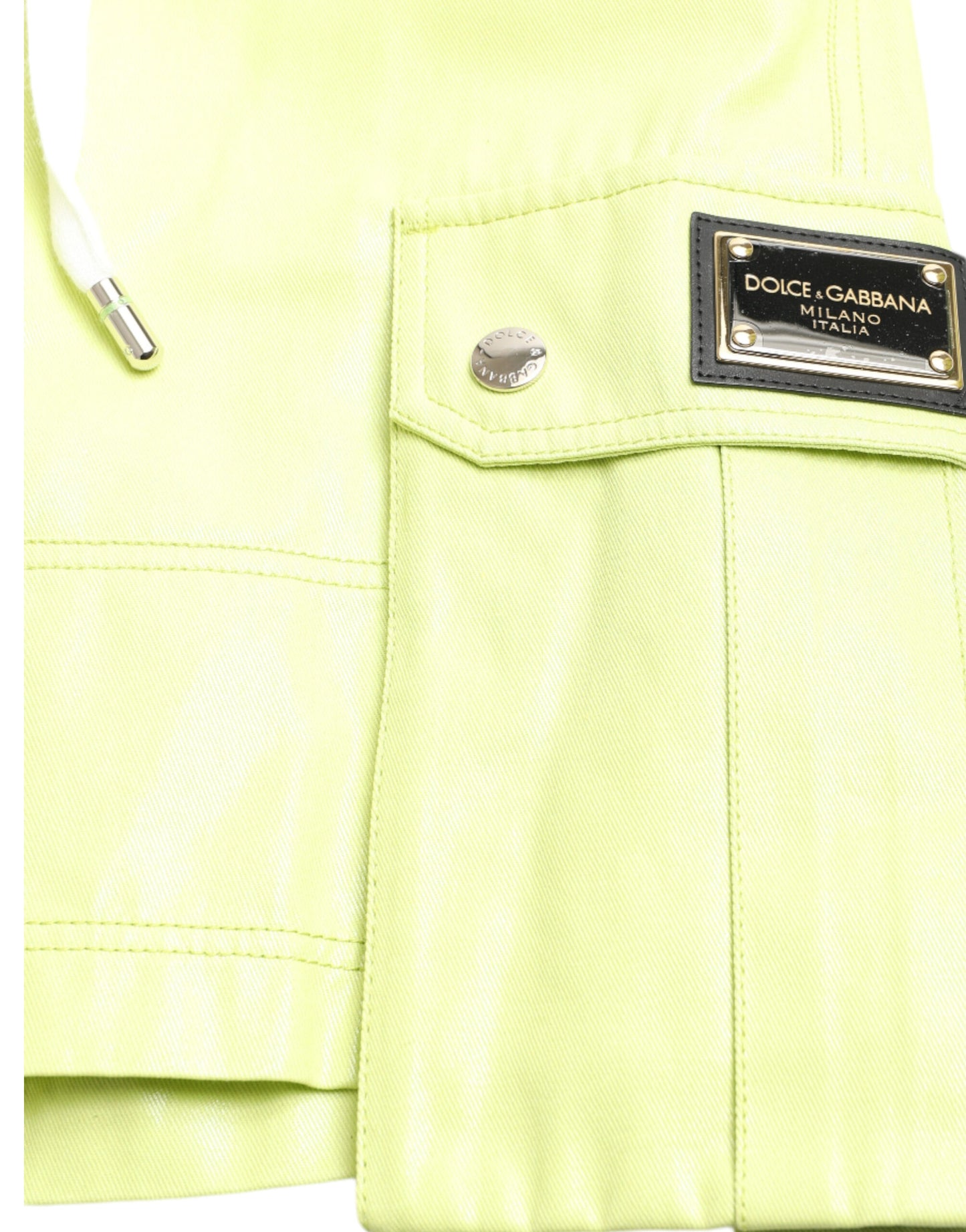 Dolce & Gabbana Hellgrüne Cargo-Bermudashorts aus Baumwolle für Herren