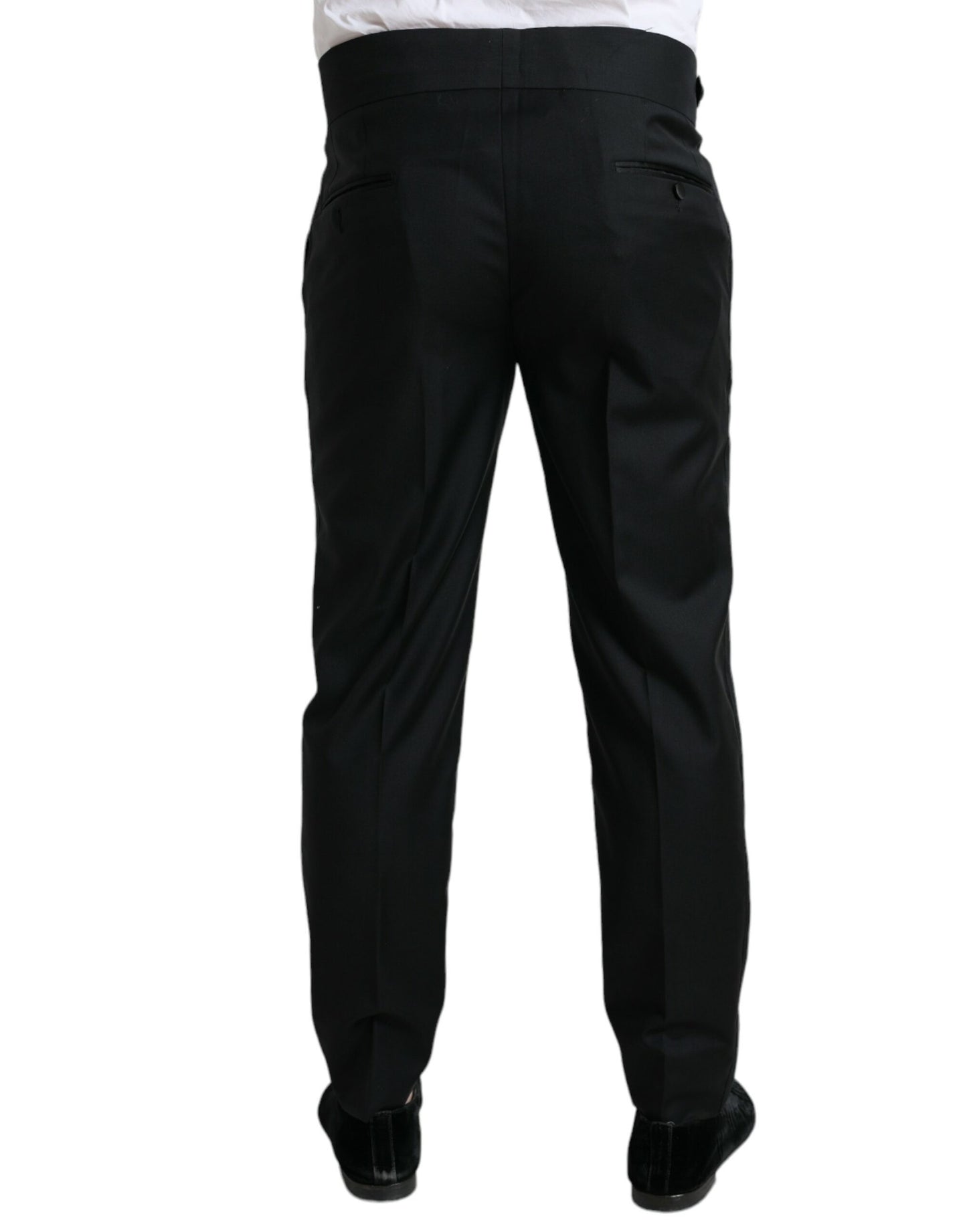 Dolce & Gabbana – Schwarze Anzughose aus Wolle in Slim Fit