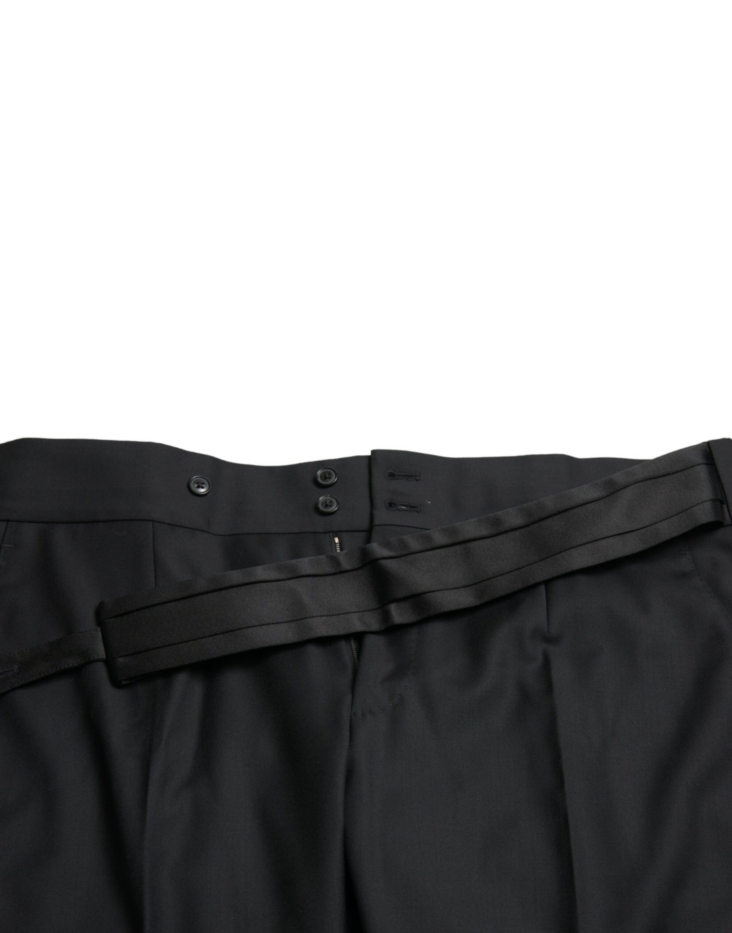 Dolce & Gabbana – Schwarze Anzughose aus Wolle in Slim Fit