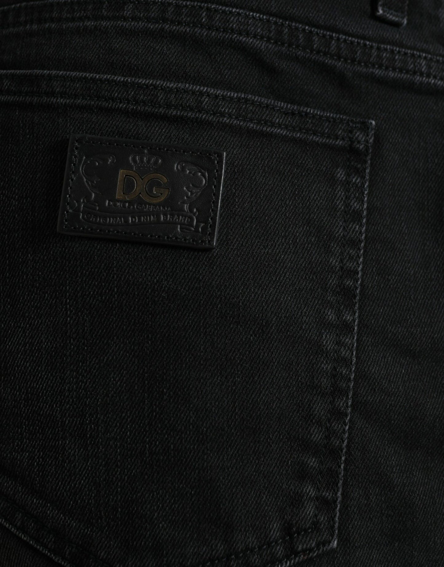 Dolce & Gabbana – Bermuda-Shorts aus schwarzem Baumwollstretch