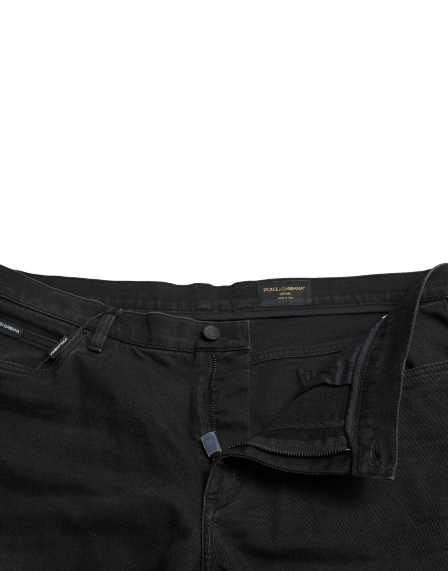 Dolce & Gabbana – Bermuda-Shorts aus schwarzem Baumwollstretch