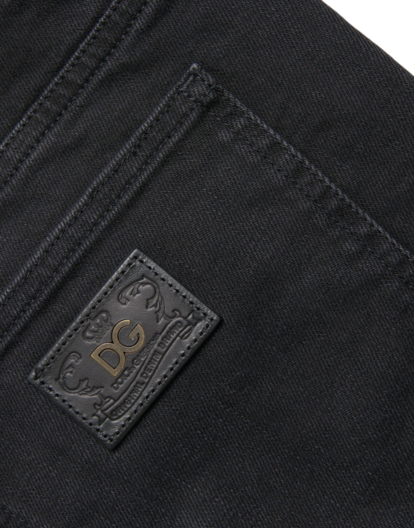 Dolce & Gabbana – Bermuda-Shorts aus schwarzem Baumwollstretch