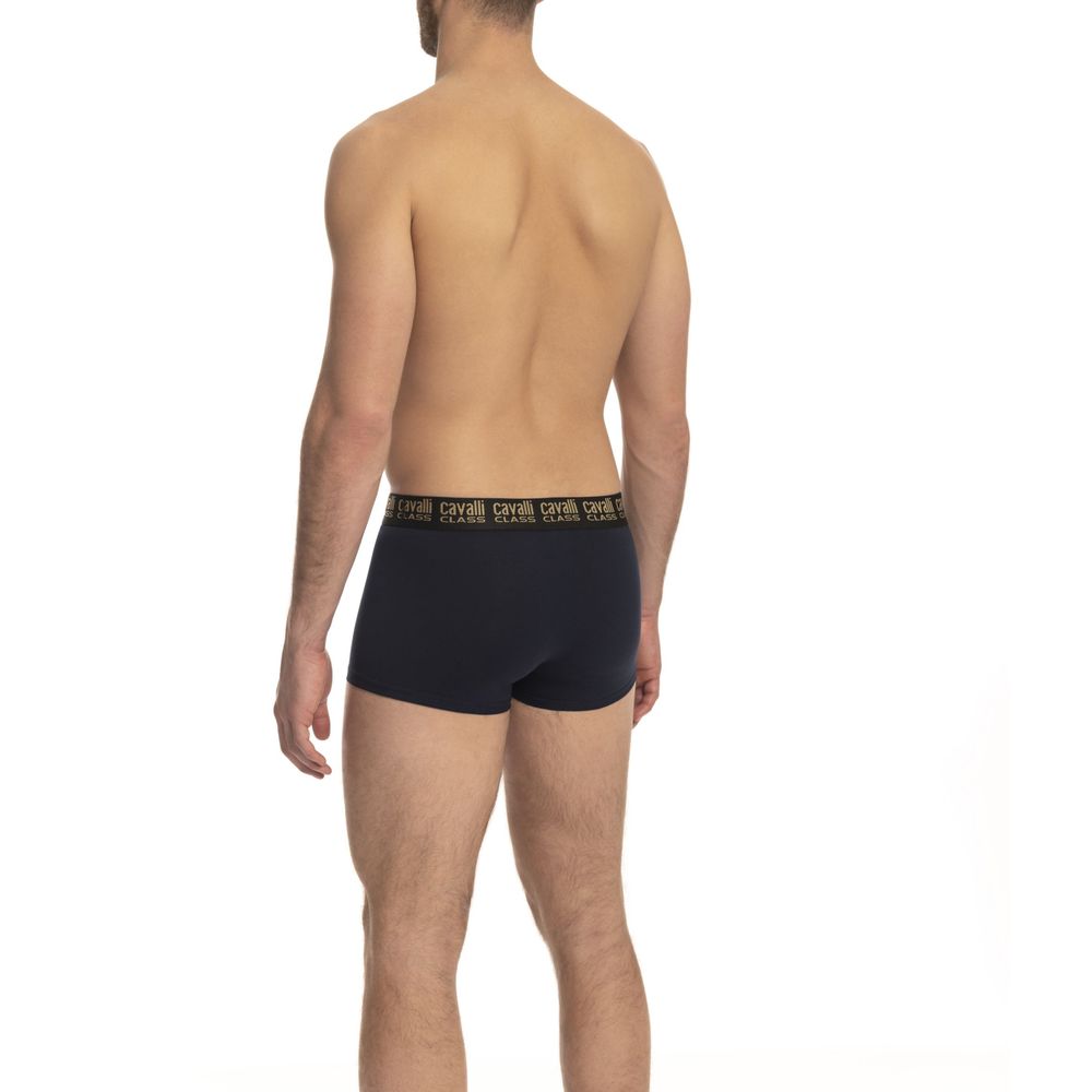 Cavalli Class – Herren-Badehose aus blauer Baumwolle