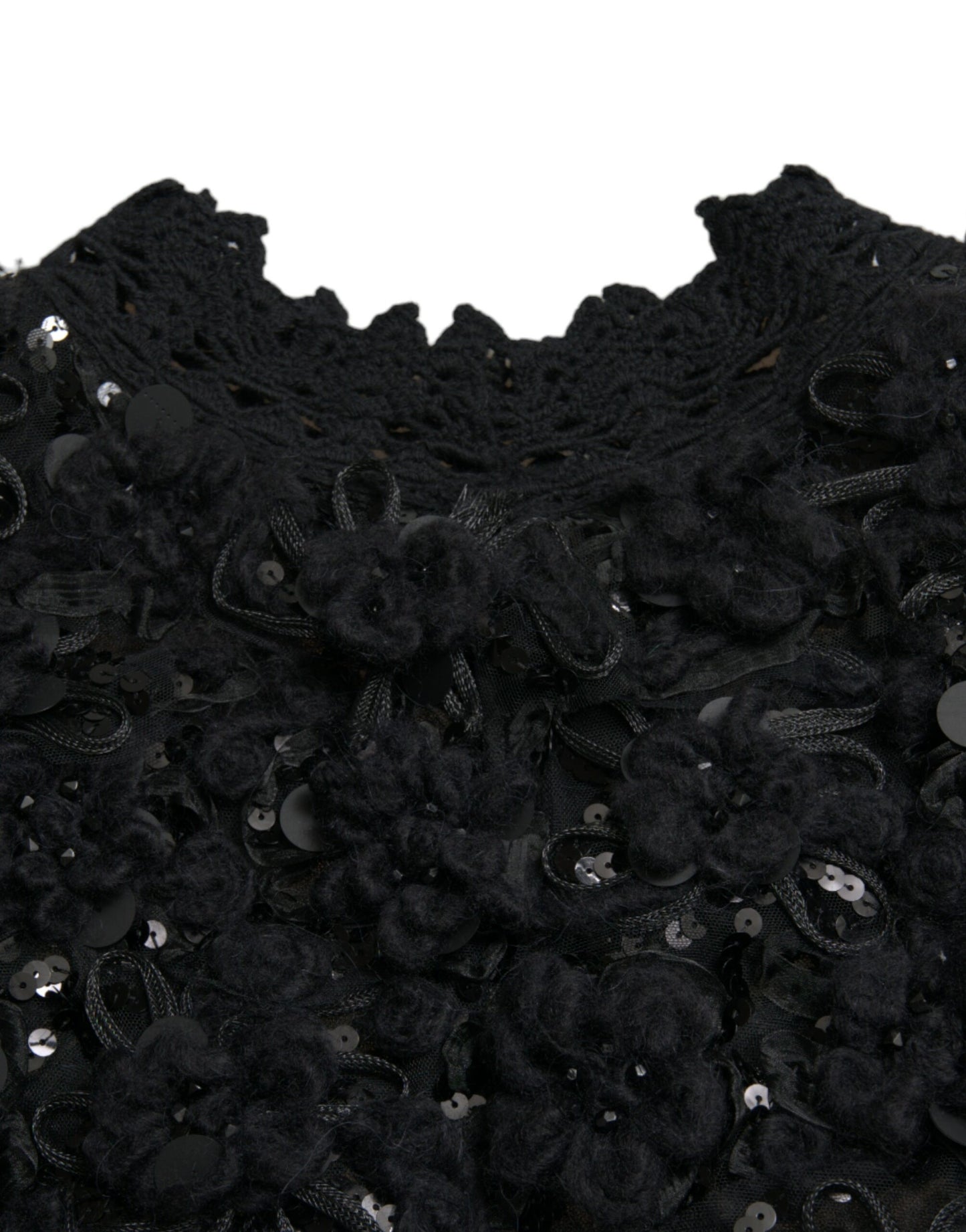 Dolce & Gabbana – Schwarzer Pullover mit Paillettenverzierung