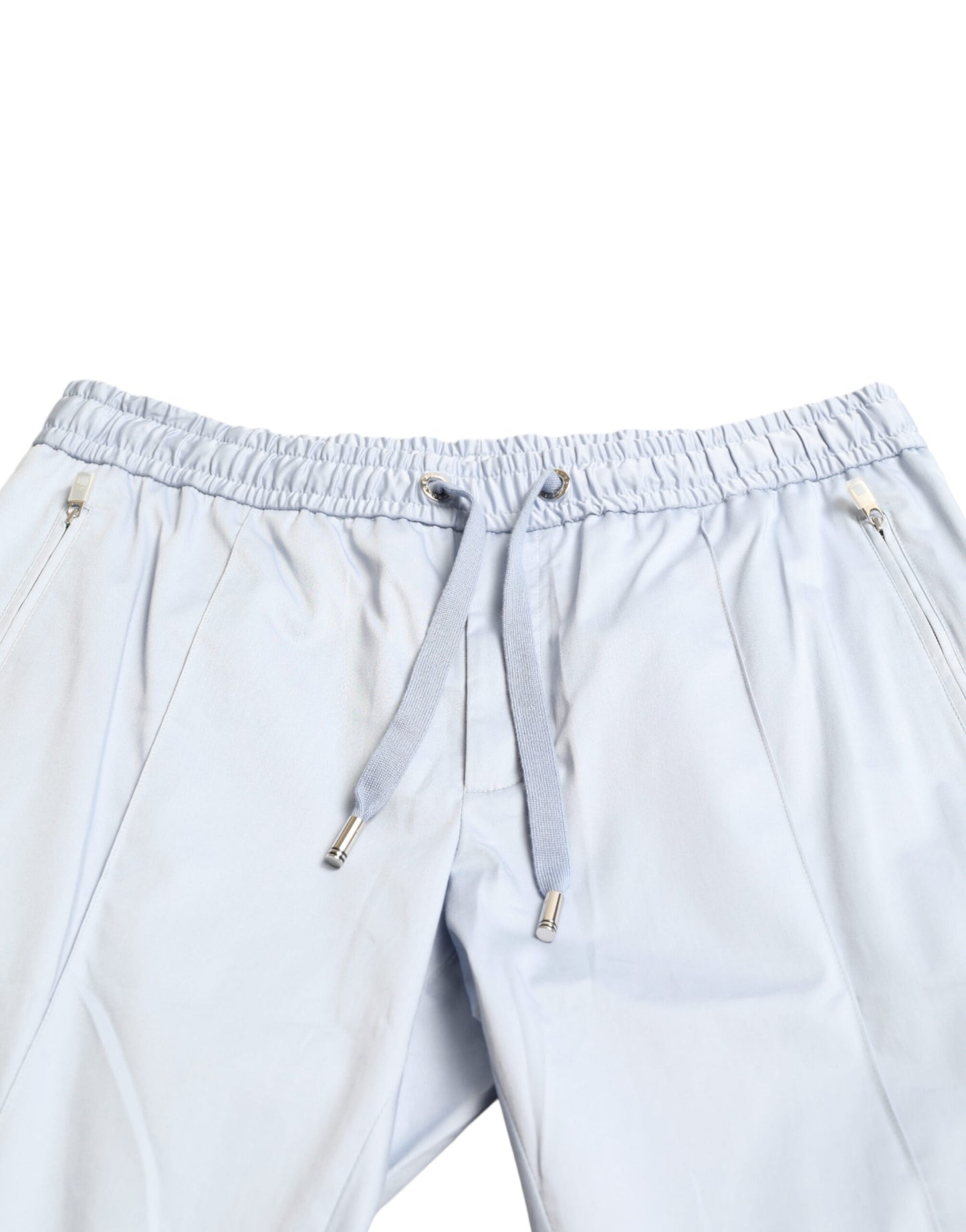 Dolce & Gabbana Hellblaue Jogginghose aus Baumwollstretch