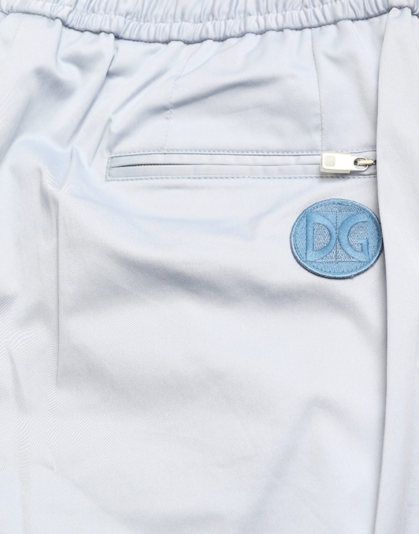 Dolce & Gabbana Hellblaue Jogginghose aus Baumwollstretch
