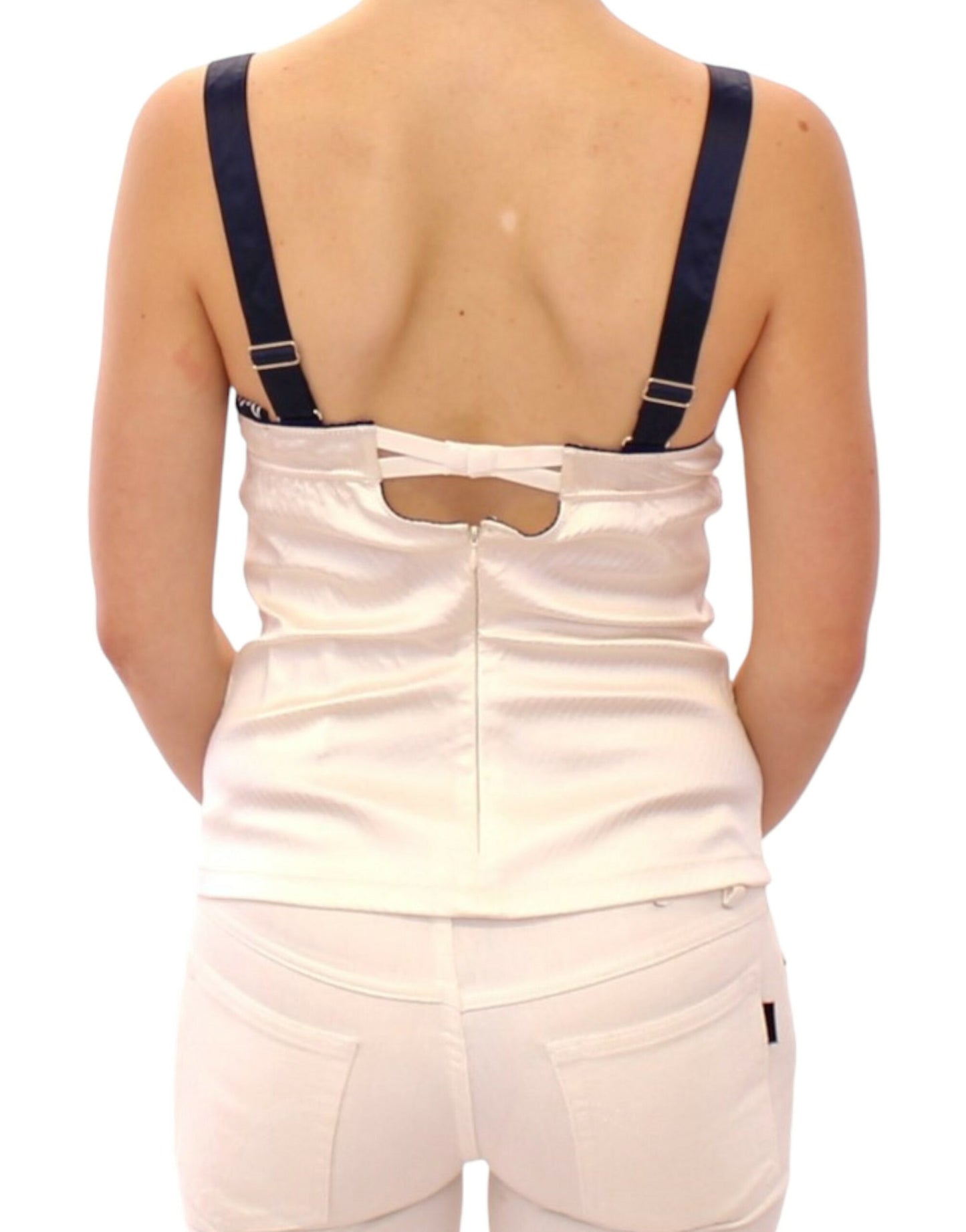 Dolce & Gabbana Weißes Tanktop mit Matrosenmotiv