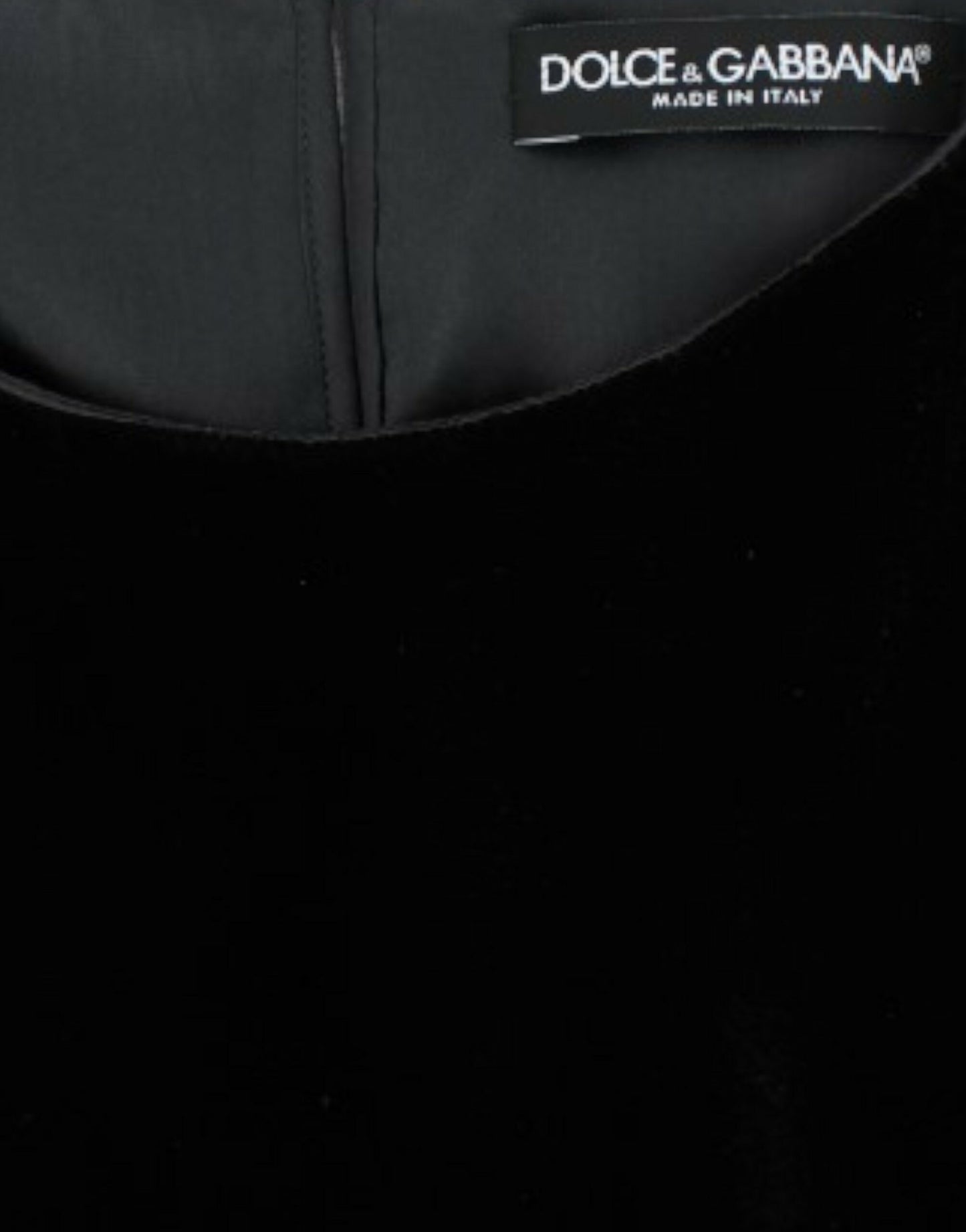 Dolce & Gabbana Schwarze Kurzarmbluse aus Samt
