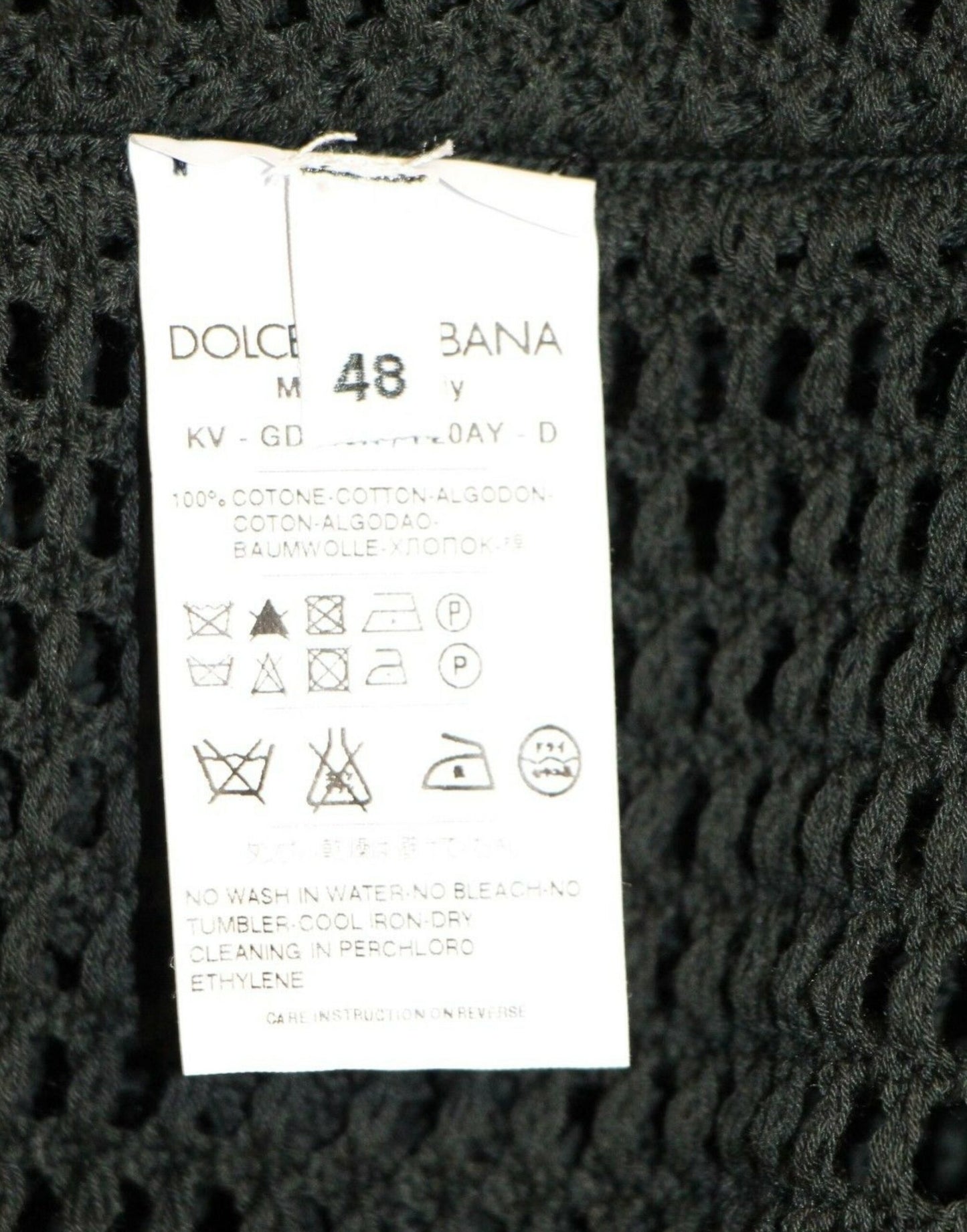 Dolce & Gabbana Dunkelgrüner Runway Netzpullover Netzpullover