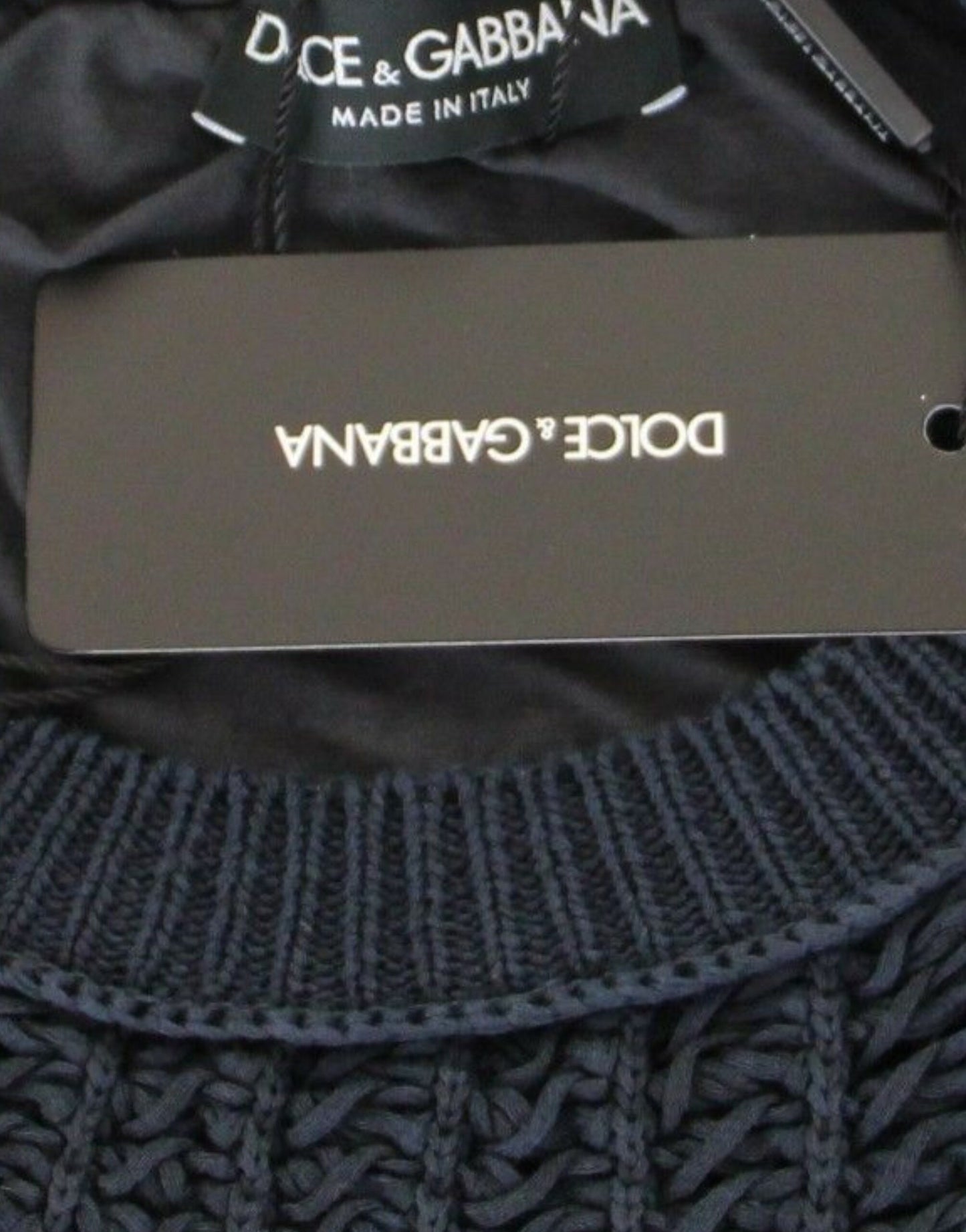 Dolce & Gabbana Blauer Runway Netzpullover Netzpullover