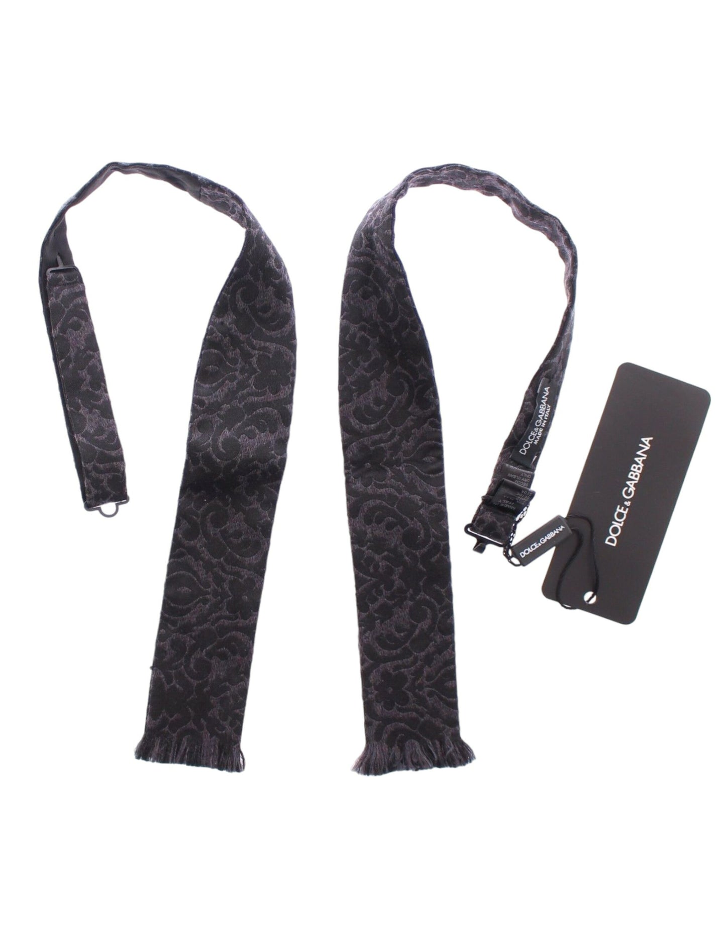 Dolce & Gabbana Grau-schwarze Wollfliege